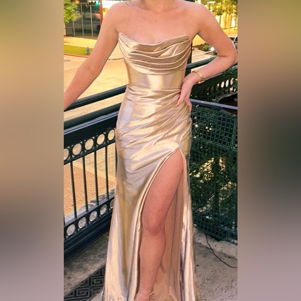 Long gold dress